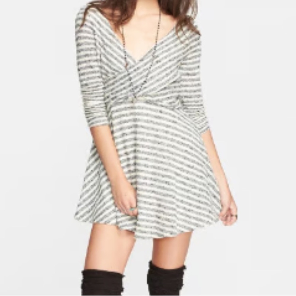 Free People The Maverick Knit Striped Mini Dress Size S